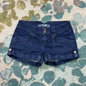 Women’s Charlotte Russe Denim Jean Shorts Dark Wash Size 4